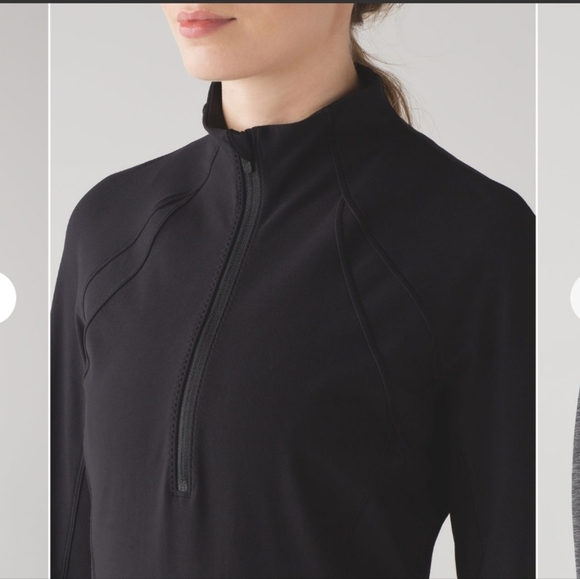 Lululemon Fresh Tracks 1/2 Zip Black Longsleeve Tech Fleece Sz 8 - Picture 10 of 11